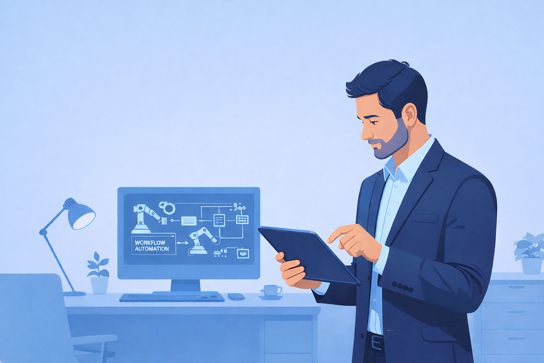 Person working with automation systems